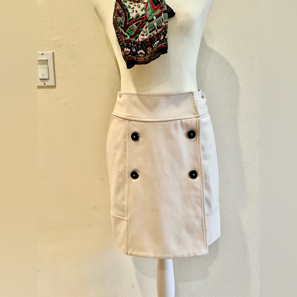 Banana Republic Cream Wrap Skirt
